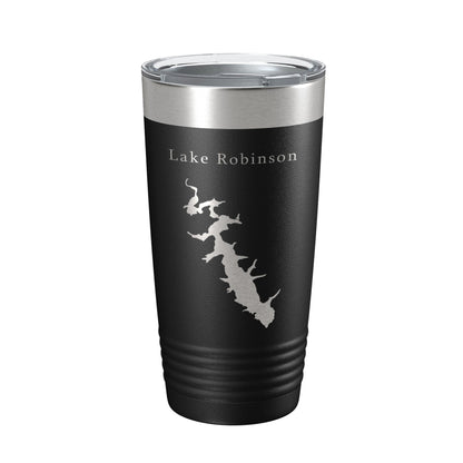 Lake Robinson Map Tumbler Travel Mug Insulated Laser Engraved Coffee Cup South Carolina 20 oz-0
