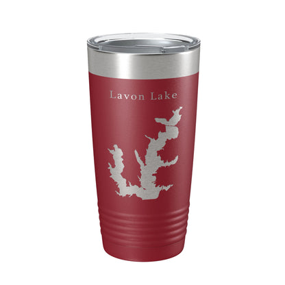 Lavon Lake Map Tumbler Travel Mug Insulated Laser Engraved Coffee Cup Texas 20 oz-18