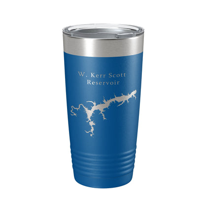 W. Kerr Scott Reservoir Tumbler Lake Map Travel Mug Insulated Laser Engraved Coffee Cup North Carolina 20 oz-6