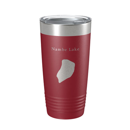 Nambe Lake Map Tumbler Travel Mug Insulated Laser Engraved Coffee Cup New Mexico 20 oz-18