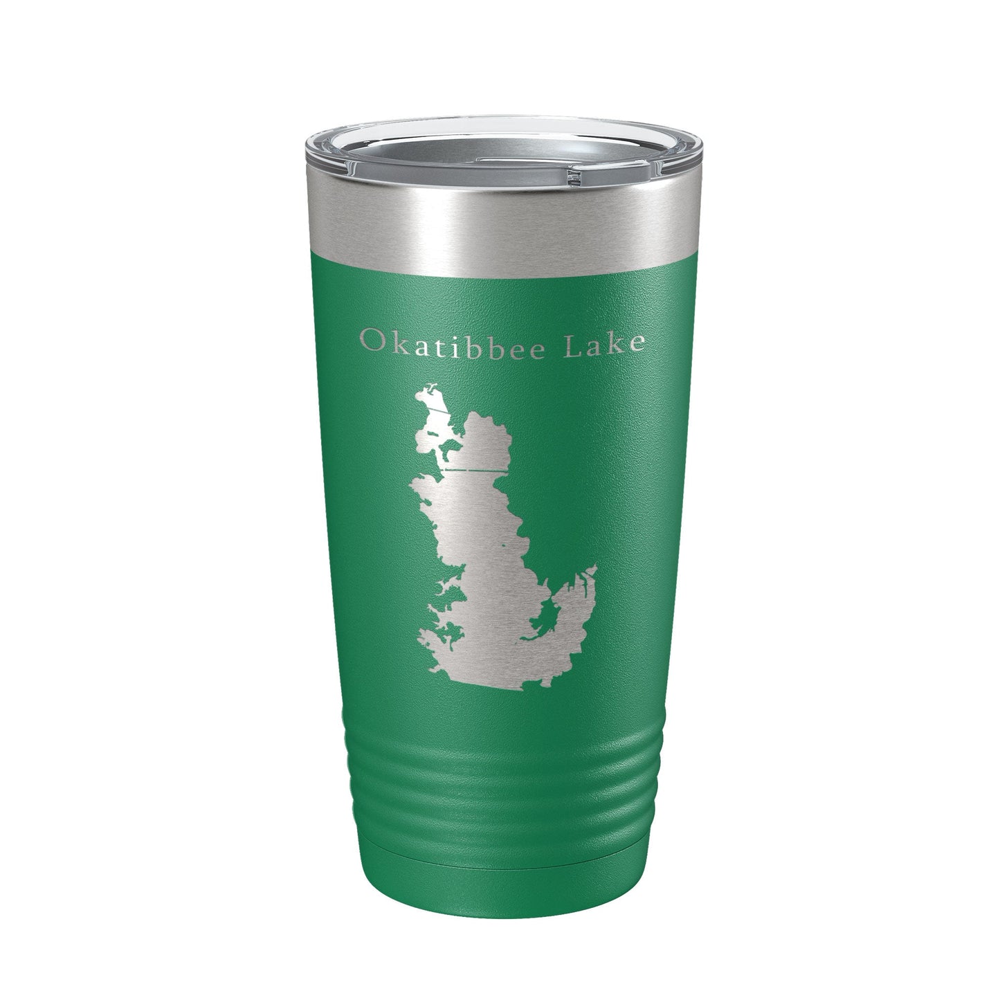 Okatibbee Lake Map Tumbler Travel Mug Insulated Laser Engraved Coffee Cup Mississippi 20 oz-9