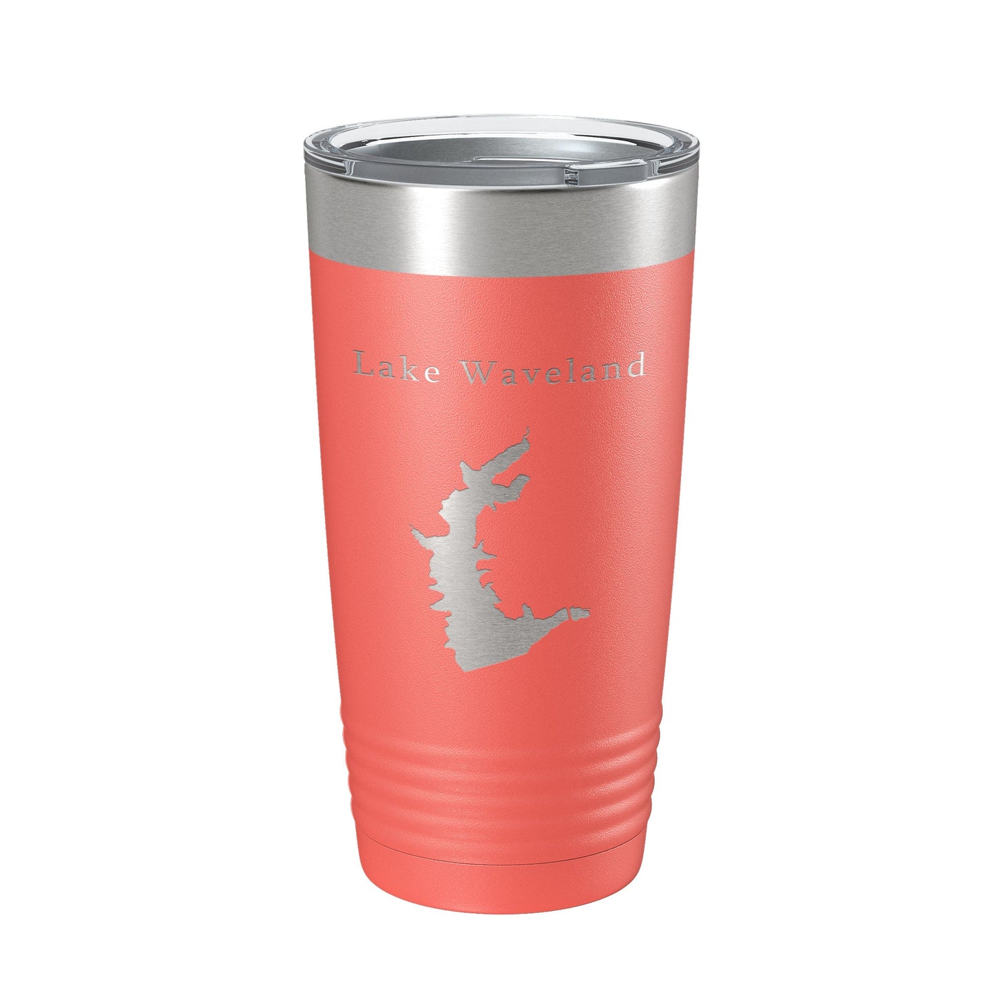 Lake Waveland Map Tumbler Travel Mug Insulated Laser Engraved Coffee Cup Indiana 20 oz-20