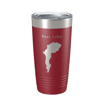 Bass Lake Map Tumbler Travel Mug Insulated Laser Engraved Coffee Cup North Carolina 20 oz-18