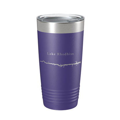 Lake Rhodhiss Map Tumbler Travel Mug Insulated Laser Engraved Coffee Cup North Carolina 20 oz-15