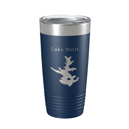 Lake Petit Map Tumbler Travel Mug Insulated Laser Engraved Coffee Cup Georgia 20 oz-2