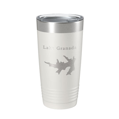 Lake Granada Map Tumbler Travel Mug Insulated Laser Engraved Coffee Cup Hot Springs Village Arkansas 20 oz-1