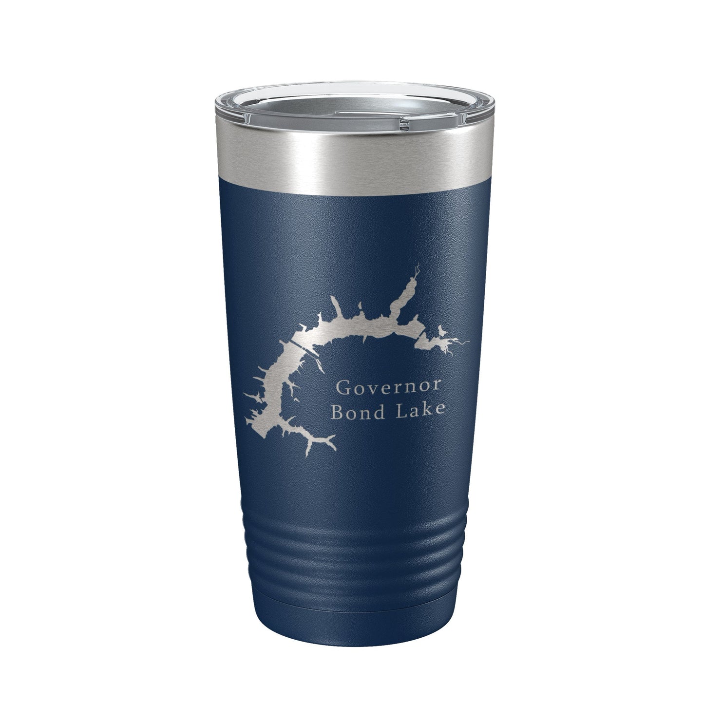 Governor Bond Lake Map Tumbler Travel Mug Insulated Laser Engraved Coffee Cup Illinois 20 oz-2