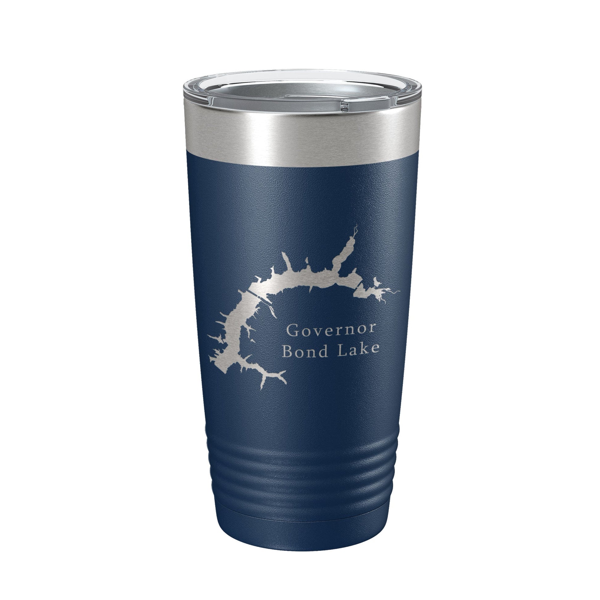 Governor Bond Lake Map Tumbler Travel Mug Insulated Laser Engraved Coffee Cup Illinois 20 oz-2