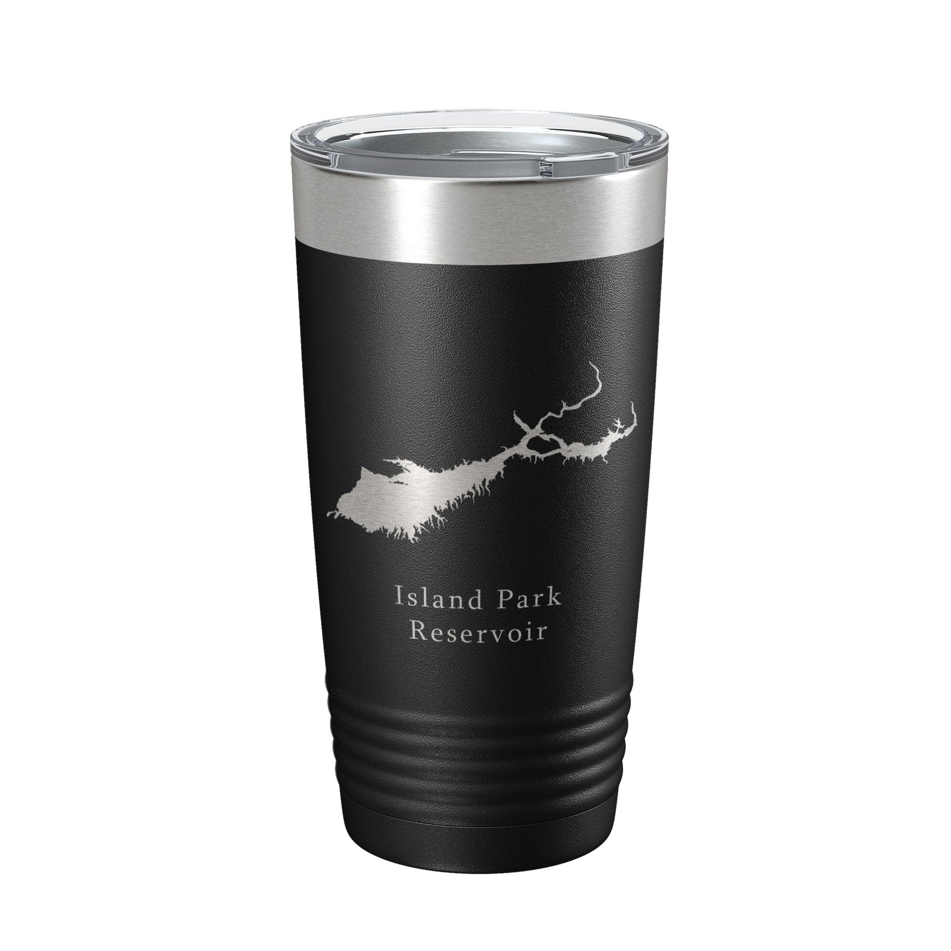 Island Park Reservoir Tumbler Lake Map Travel Mug Insulated Laser Engraved Coffee Cup Idaho 20 oz-0