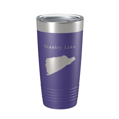 Stanley Lake Map Tumbler Travel Mug Insulated Laser Engraved Coffee Cup Idaho 20 oz-15