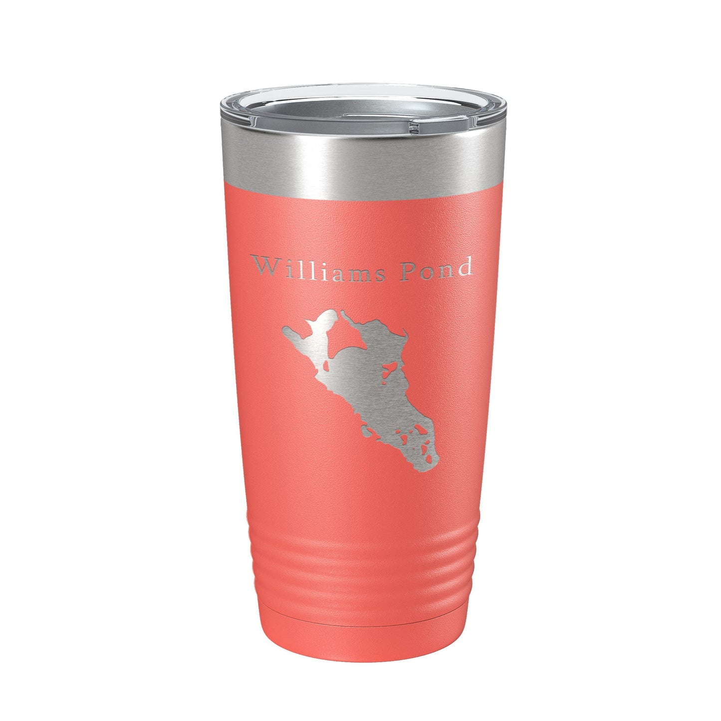 Williams Pond Tumbler Lake Map Travel Mug Insulated Laser Engraved Coffee Cup Connecticut 20 oz-20