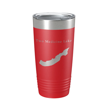 Two Medicine Lake Map Tumbler Travel Mug Insulated Laser Engraved Coffee Cup Montana 20 oz-10