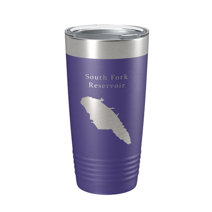 South Fork Reservoir Tumbler Lake Map Travel Mug Insulated Laser Engraved Coffee Cup Nevada 20 oz-15