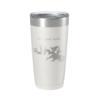 Canyon Lake Map Tumbler Travel Mug Insulated Laser Engraved Coffee Cup Texas 20 oz-7