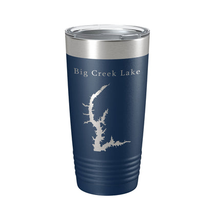 Big Creek Lake Map Tumbler Travel Mug Insulated Laser Engraved Coffee Cup Alabama 20 oz-8