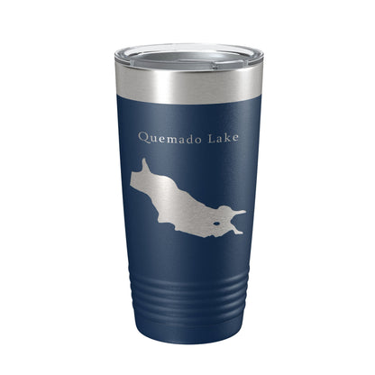 Quemado Lake Map Tumbler Travel Mug Insulated Laser Engraved Coffee Cup New Mexico 20 oz-2