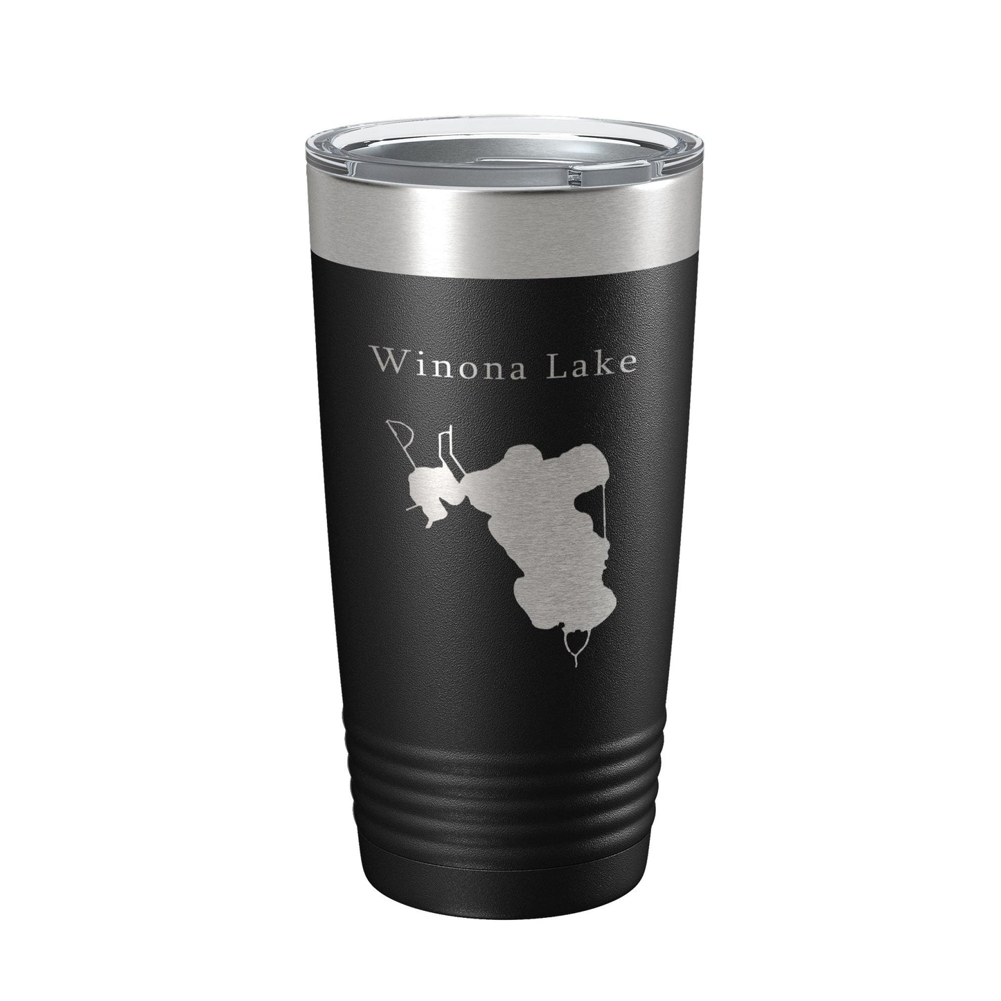 Winona Lake Map Tumbler Travel Mug Insulated Laser Engraved Coffee Cup Indiana 20 oz-5