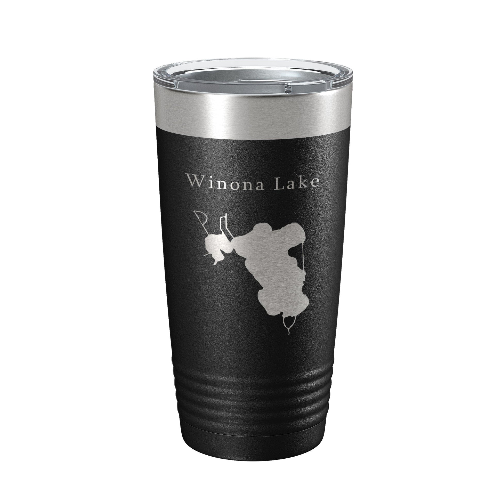 Winona Lake Map Tumbler Travel Mug Insulated Laser Engraved Coffee Cup Indiana 20 oz-5