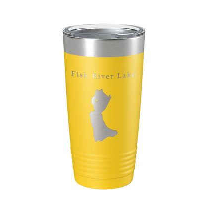 Fish River Lake Map Tumbler Travel Mug Insulated Laser Engraved Coffee Cup Maine 20 oz-4