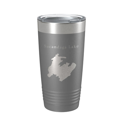 Sacandaga Lake Map Tumbler Travel Mug Insulated Laser Engraved Coffee Cup New York 20 oz-16
