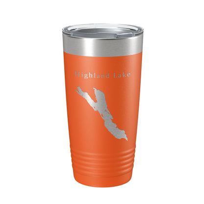 Highland Lake Bridgton Map Tumbler Travel Mug Insulated Laser Engraved Coffee Cup Maine 20 oz-17