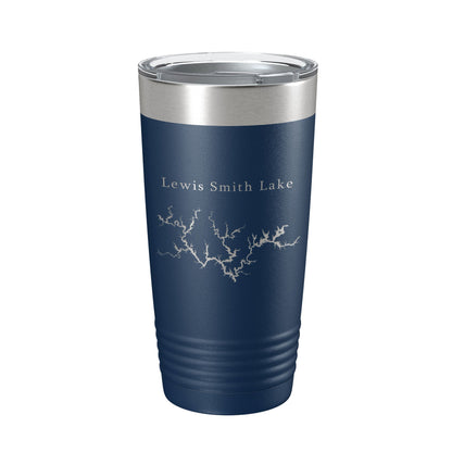 Lewis Smith Lake Map Tumbler Travel Mug Insulated Laser Engraved Coffee Cup Alabama 20 oz-8