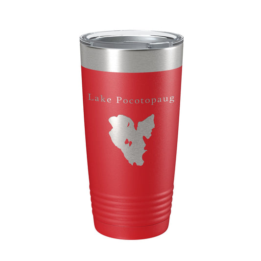 Lake Pocotopaug Map Tumbler Travel Mug Insulated Laser Engraved Coffee Cup Connecticut 20 oz-10