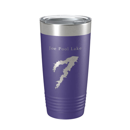 Joe Pool Lake Map Tumbler Travel Mug Insulated Laser Engraved Coffee Cup Texas 20 oz-15