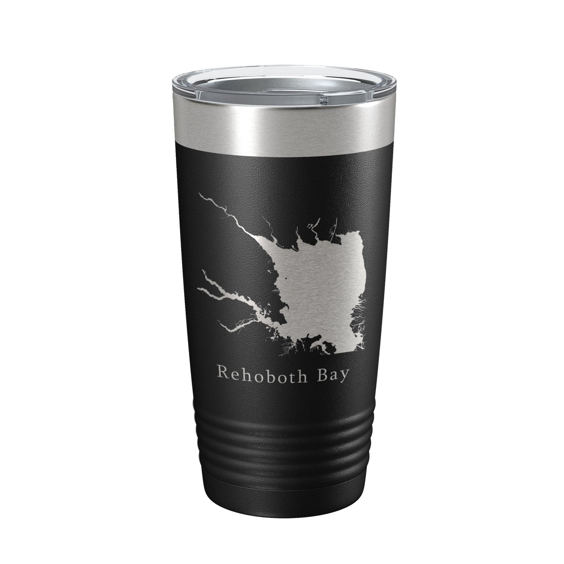 Rehoboth Bay Tumbler Lake Map Travel Mug Insulated Laser Engraved Coffee Cup Delaware 20 oz-5