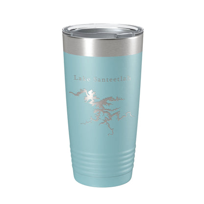 Lake Santeetlah Map Tumbler Travel Mug Insulated Laser Engraved Coffee Cup North Carolina 20 oz-13