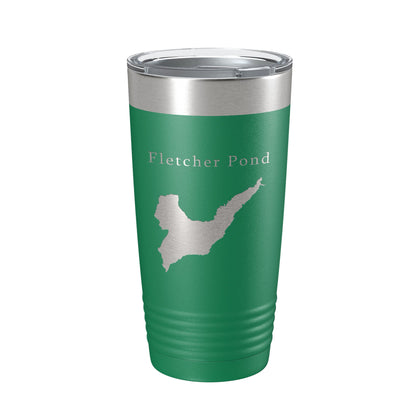 Fletcher Pond Tumbler Lake Map Travel Mug Insulated Laser Engraved Coffee Cup Michigan 20 oz-9