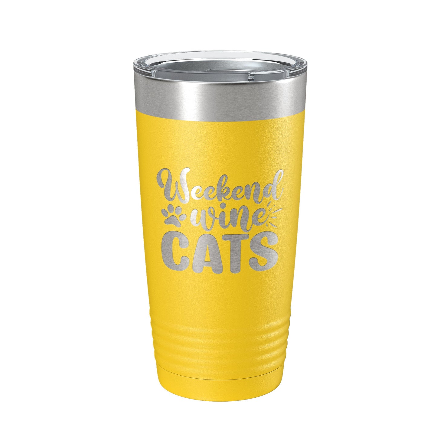 Weekend Wine Cats Tumbler Travel Mug Funny Cat Lover Gift Insulated Laser Engraved Coffee Cup 20 oz-19