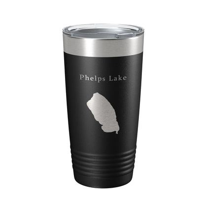 Phelps Lake Map Tumbler Travel Mug Insulated Laser Engraved Coffee Cup Wyoming 20 oz-5