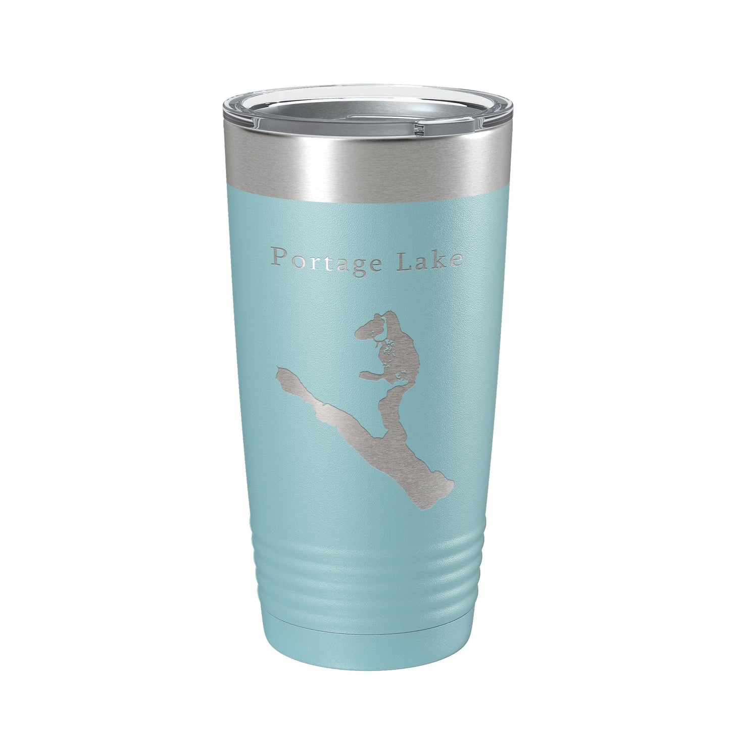 Portage Lake Map Tumbler Travel Mug Insulated Laser Engraved Coffee Cup Maine 20 oz-13