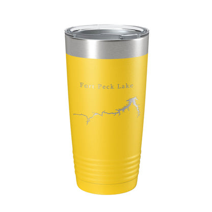 Fort Peck Lake Map Tumbler Travel Mug Insulated Laser Engraved Coffee Cup Montana 20 oz-4