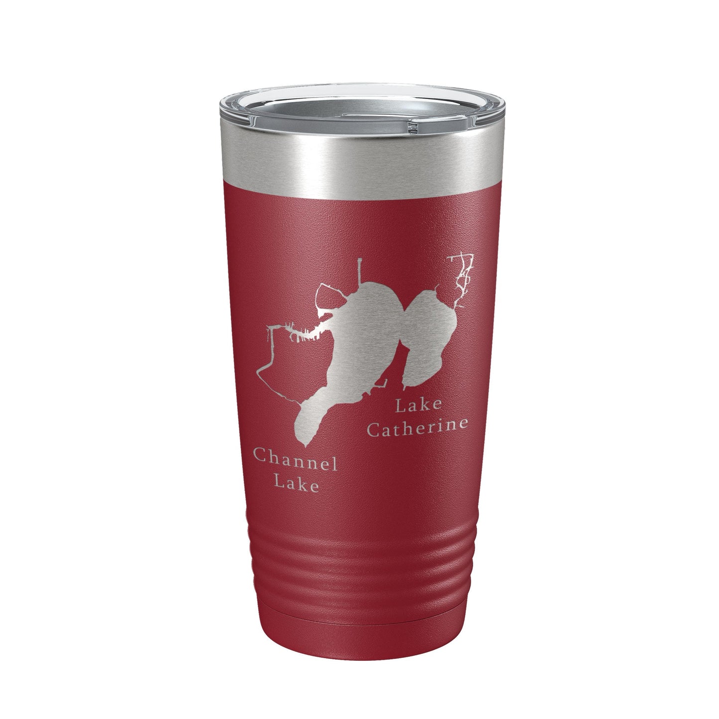 Channel Lake Catherine Lake Map Tumbler Travel Mug Insulated Laser Engraved Coffee Cup Illinois 20 oz-18