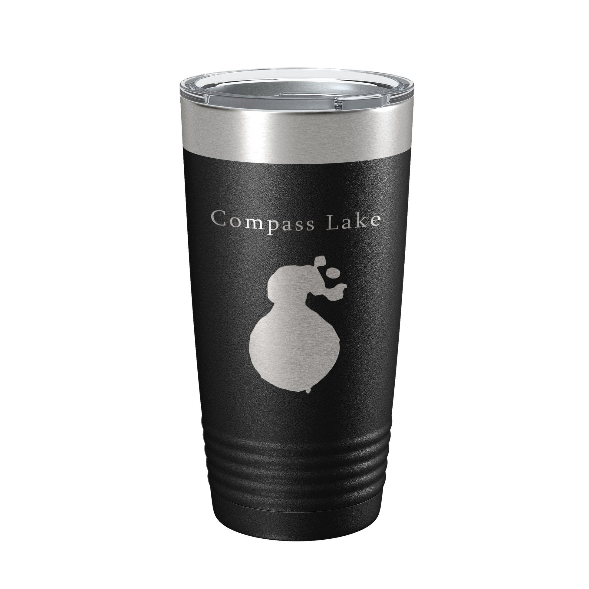 Compass Lake Map Tumbler Travel Mug Insulated Laser Engraved Coffee Cup Florida 20 oz-5