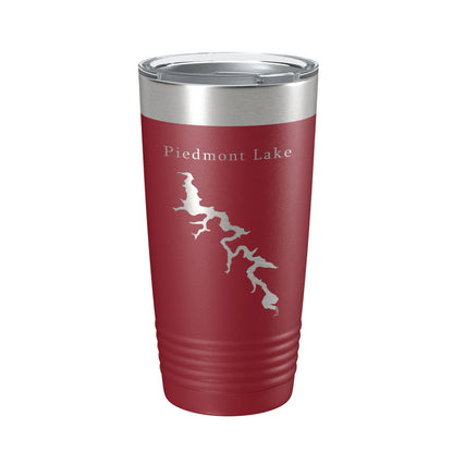 Piedmont Lake Map Tumbler Travel Mug Insulated Laser Engraved Coffee Cup Ohio 20 oz-18
