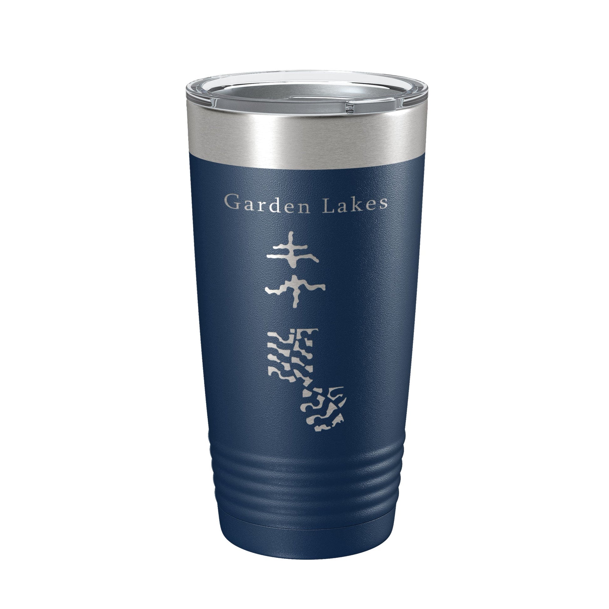 Hamilton Crystal Garden Lakes Map Tumbler Travel Mug Insulated Laser Engraved Coffee Cup Arizona 20 oz-2