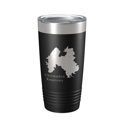 Chittenden Reservoir Tumbler Lake Map Travel Mug Insulated Laser Engraved Coffee Cup Vermont 20 oz-5
