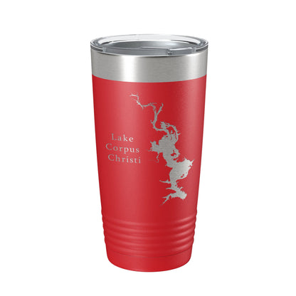 Lake Corpus Christi Map Tumbler Travel Mug Insulated Laser Engraved Coffee Cup Texas 20 oz-10