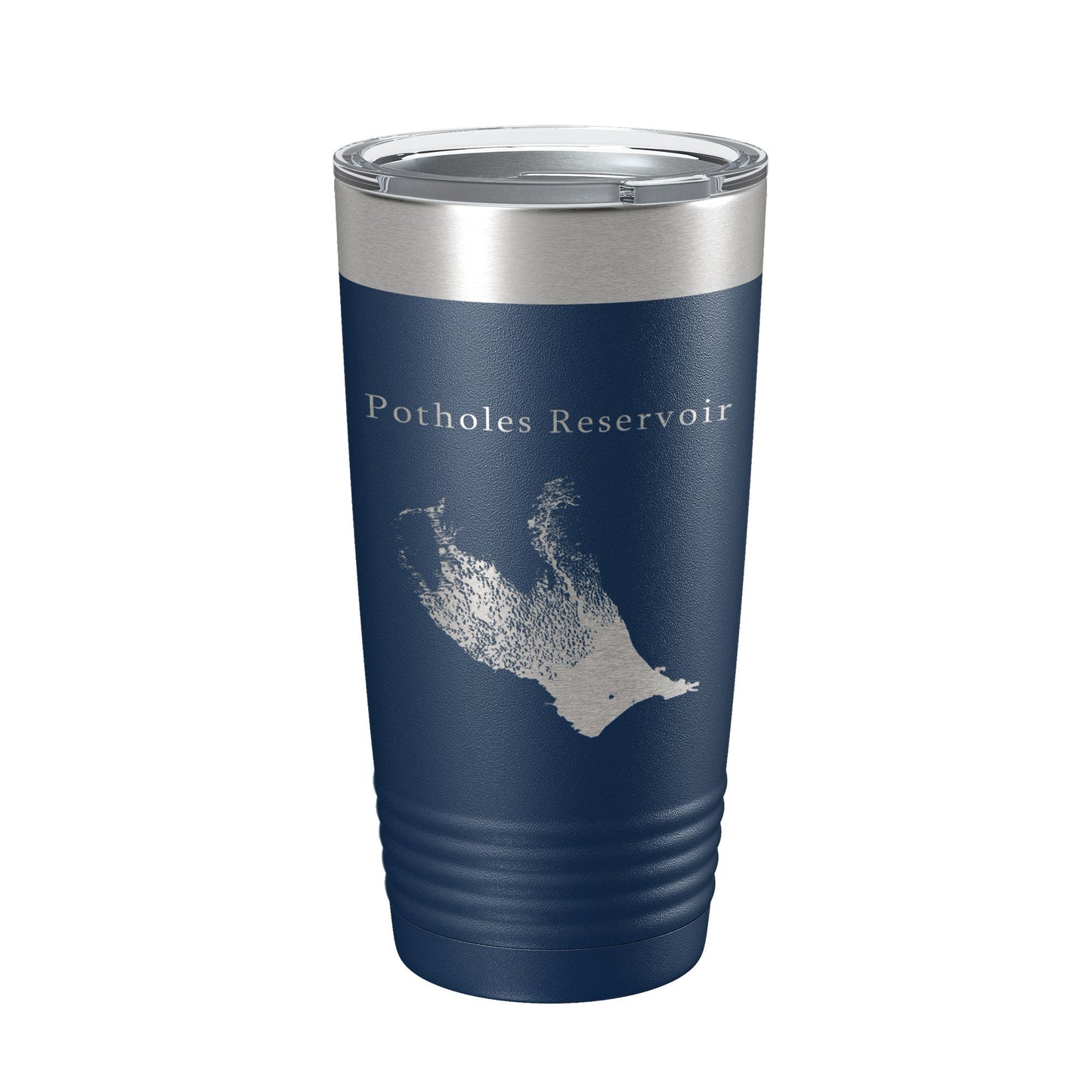 Potholes Reservoir Tumbler Lake Map Travel Mug Insulated Laser Engraved Coffee Cup Washington 20 oz-8
