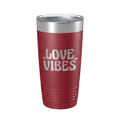 Love Vibes Tumbler Valentine's Day Travel Mug Gift Insulated Laser Engraved Coffee Cup 20 oz-18