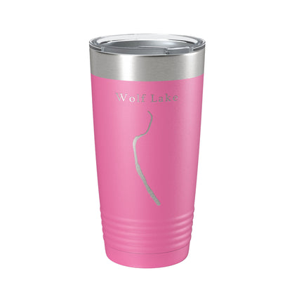 Wolf Lake Map Tumbler Travel Mug Insulated Laser Engraved Coffee Cup Illinois 20 oz-11