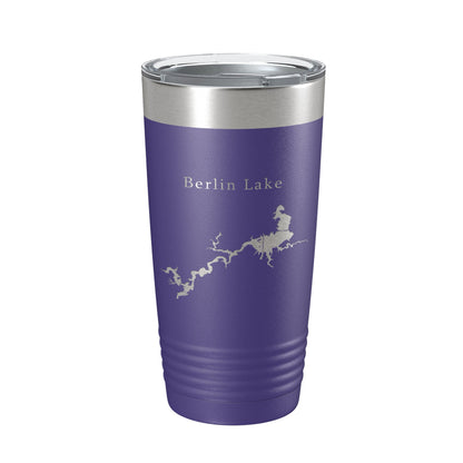 Berlin Lake Map Tumbler Travel Mug Insulated Laser Engraved Coffee Cup Ohio 20 oz-15