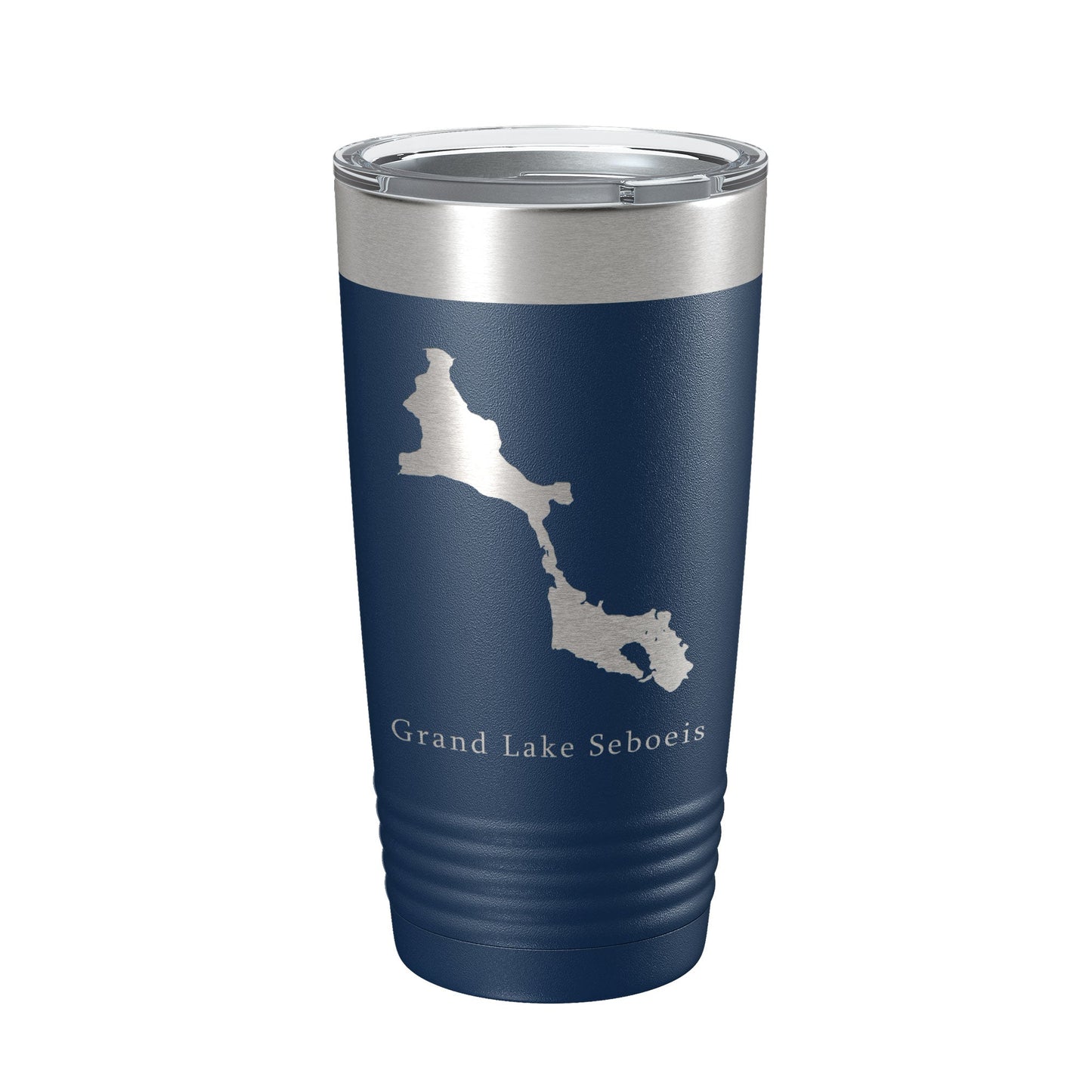 Grand Lake Seboeis Map Tumbler Travel Mug Insulated Laser Engraved Coffee Cup Maine 20 oz-2