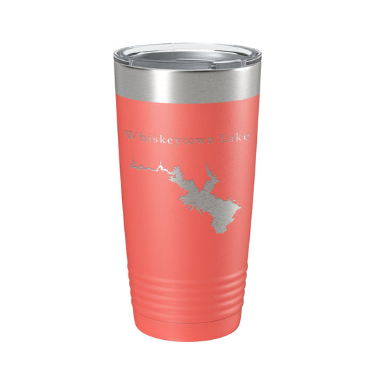 Whiskeytown Lake Map Tumbler Travel Mug Insulated Laser Engraved Coffee Cup California 20 oz-20