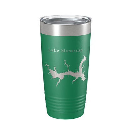 Lake Manassas Map Tumbler Travel Mug Insulated Laser Engraved Coffee Cup Virginia 20 oz-9