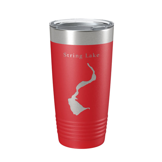 String Lake Map Tumbler Travel Mug Insulated Laser Engraved Coffee Cup Grand Teton Wyoming 20 oz-10
