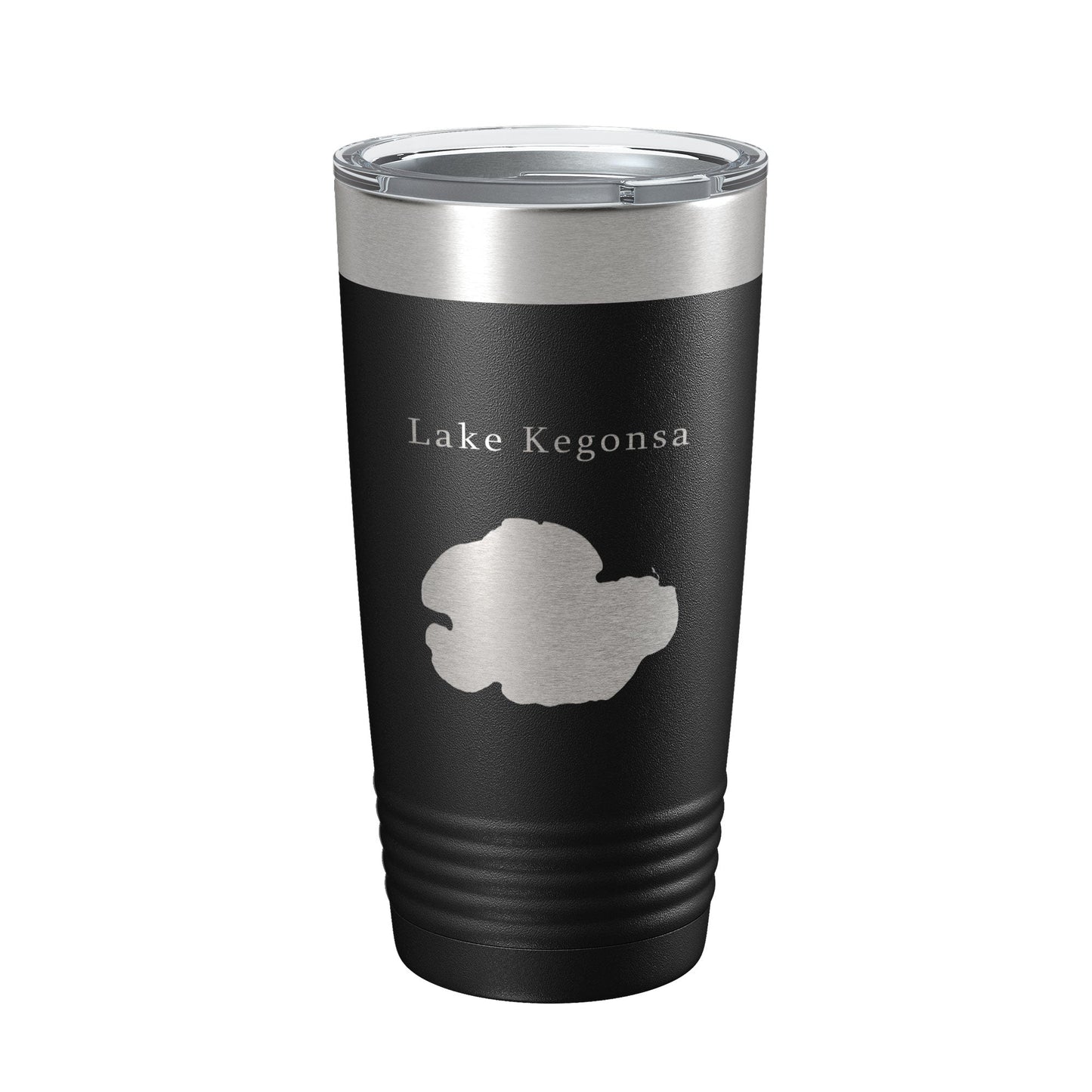 Lake Kegonsa Map Tumbler Travel Mug Insulated Laser Engraved Coffee Cup Wisconsin 20 oz-0